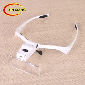 

Headband LED Magnifier 1.0X, 1.5X, 2.0X, 2.5X, 3.5X Magnifying Glass With LED Light Portable Backlit Magnifier Jewelry Loupe