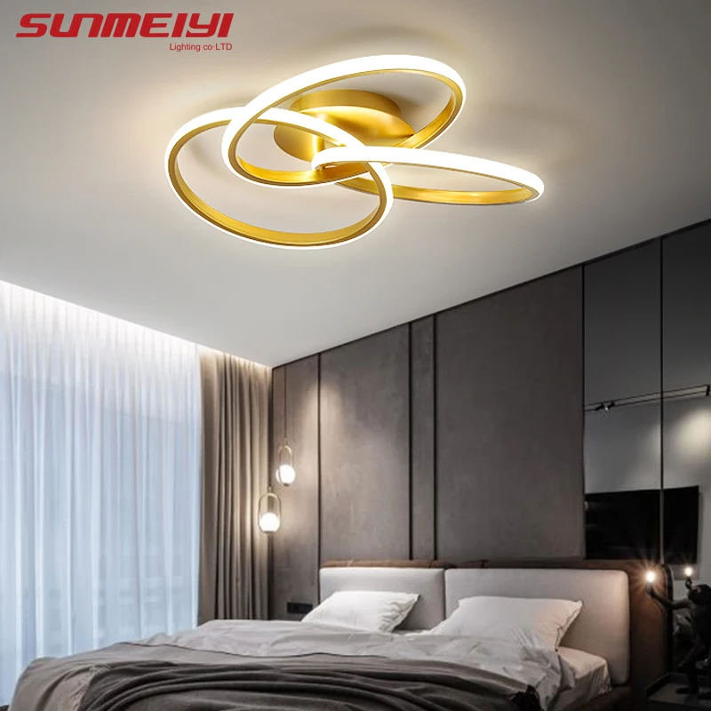 Gold Ceiling Lights For Living room Bedroom Aluminum Led Ceiling Lamp