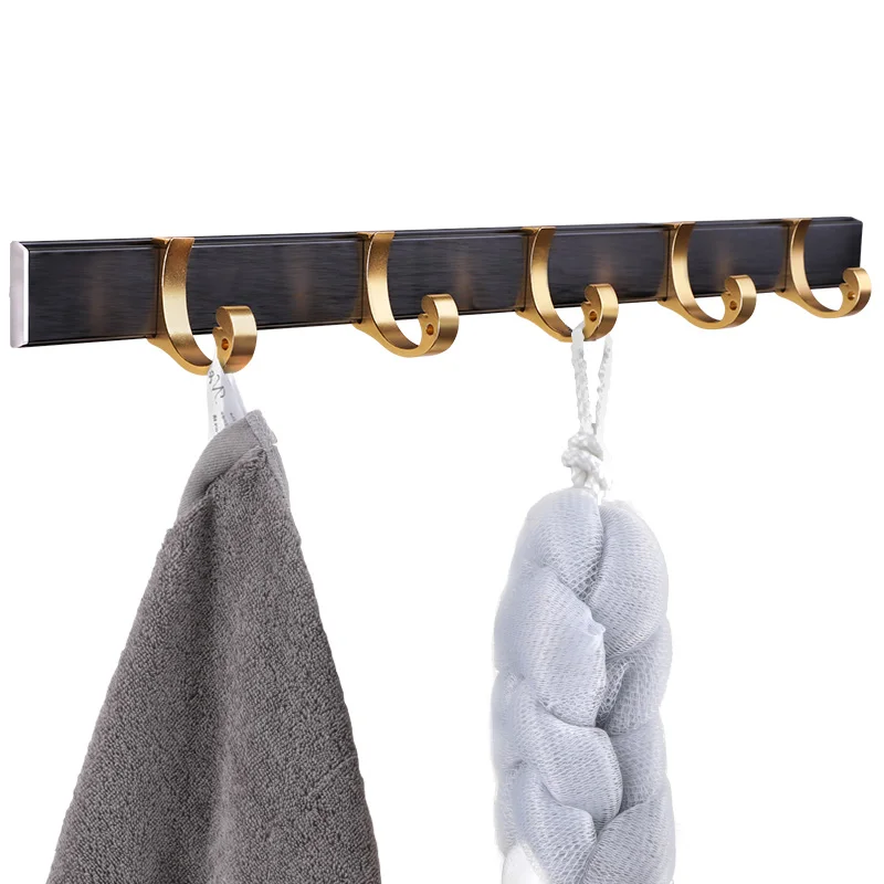 

Kitchen Bathroom Door Towel Sticker Wall Mounted Hooks Wall Rail Bathroom Kitchen Bar Wall Hook for Clothes Keys Towel