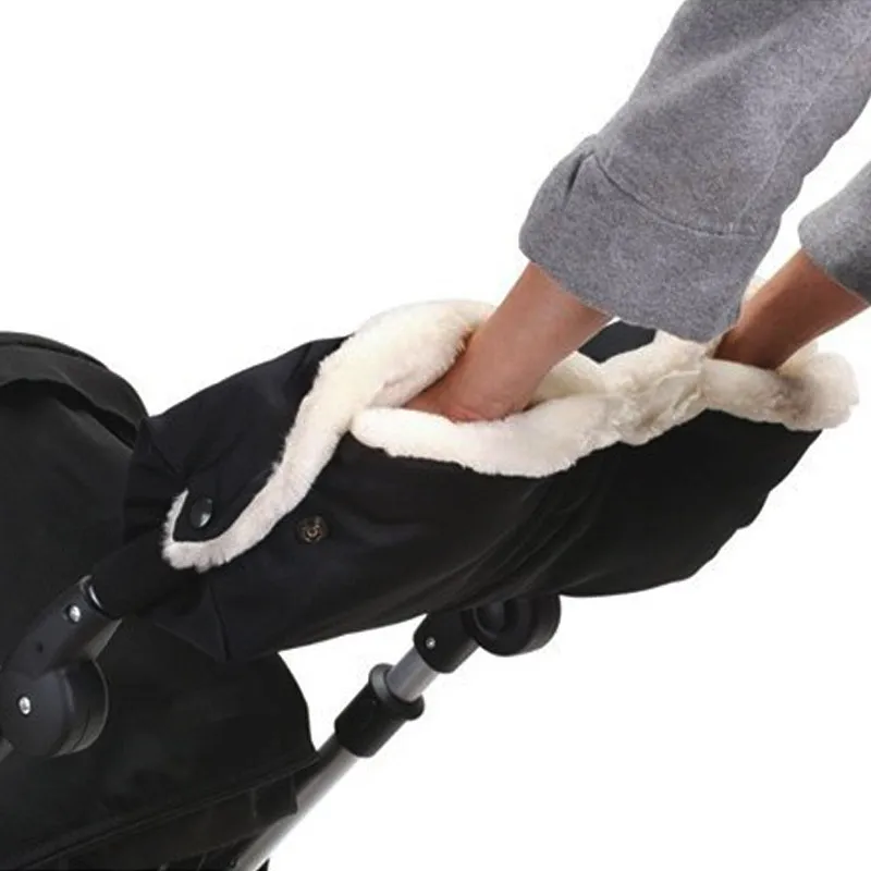 Детские варежки на коляску Pram тележка с плотным ворсом и перчатки для детей, зимние теплые детские аксессуары для колясок Водонепроницаемый варежки