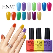 HNM 8 мл цветной УФ гель для ногтей полишполу Перманентный светодиодный светильник верхнее покрытие база пальто Vernis штамповка краски гель лак Лаки