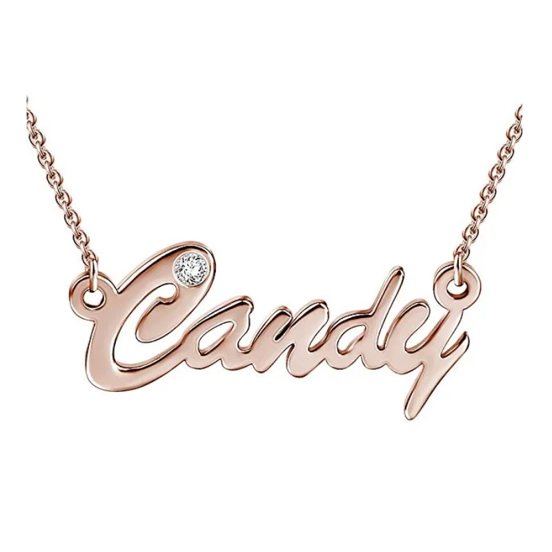 

Personalized Custom Name Birthstone Necklace Pendant For Women Personalized Nameplate Necklace Chain Choker Christmas Gift