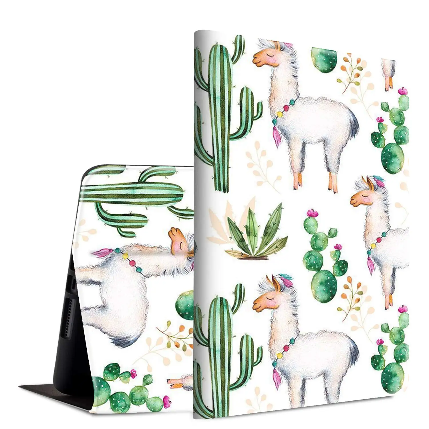 

Apple iPad Mini 5 case 5th Gen 7.9 inch 2019,PU Leather Folio Cover,Adjustable Stand,Auto Wake/Sleep Smart Protector-Love Llamas