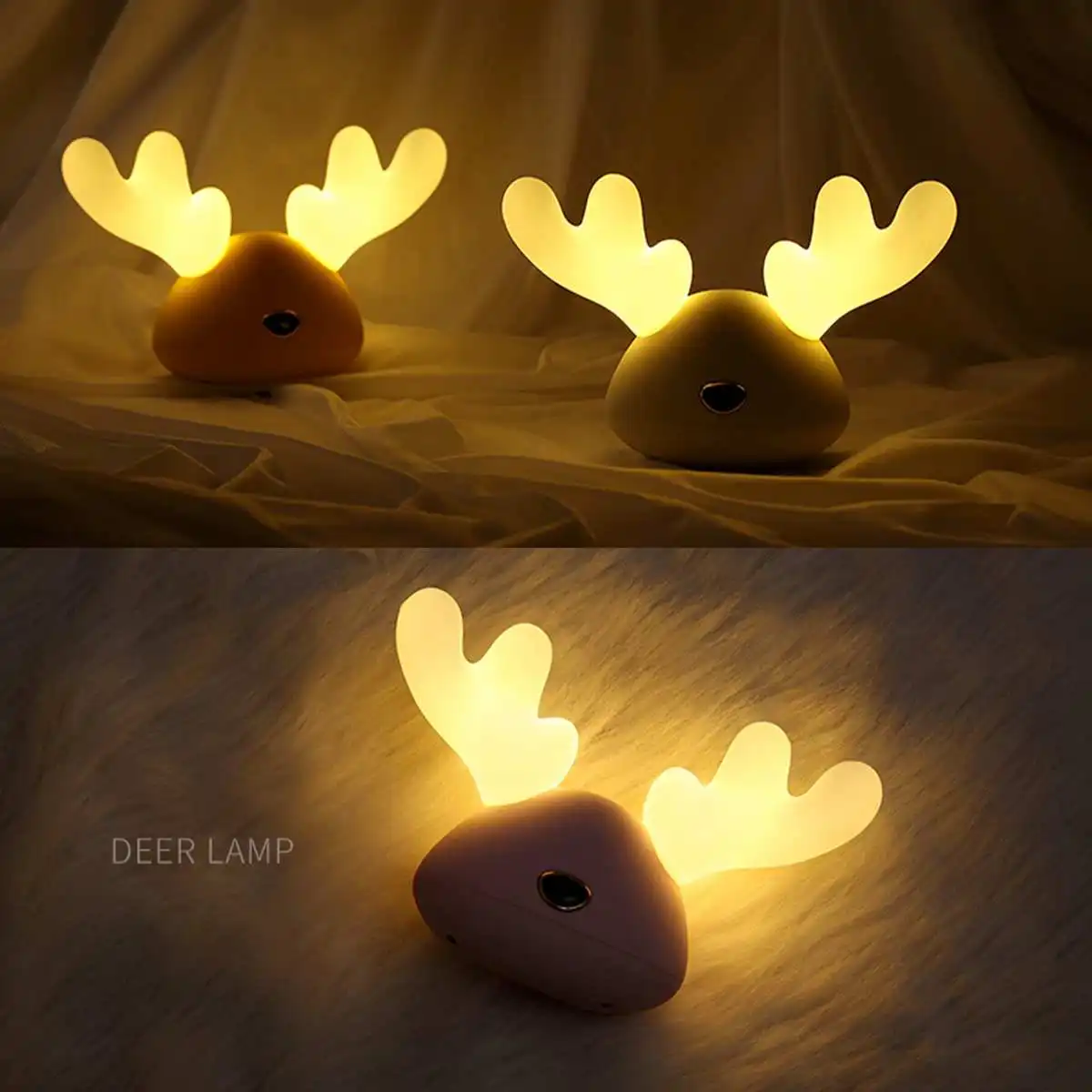 

Romantic LED elk Deer moon Night Light Colorful Bedroom Dimmer Lamp For Home Decoration Bedside Children Kid Baby sleepping lamp