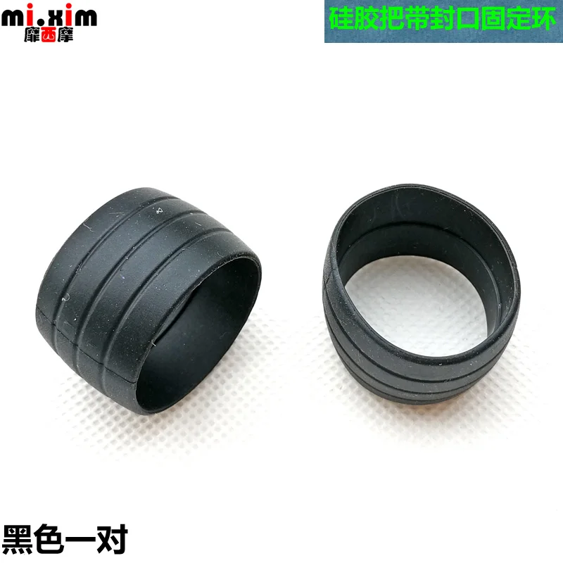 black Bike Silicone Plug Rubber Anti-Skip Road Bike Plugs For Handlebar Tape Waterproof Wear Resistant Handlebar Tape Ring - Цвет: black