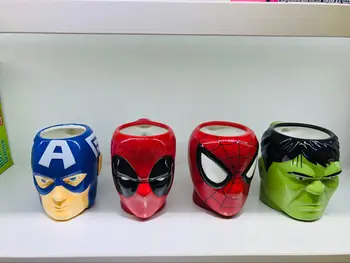 

2019 New Creative New European Coffee Cup Cup Avengers Alliance 4 Ceramic Cup Marvel Hero Spider-Man Iron Man Thanos