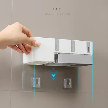 

Dryer Storage Rack Punch-free Hair Holder Multifunctional Bathroom Storage Shelf Organizer DNJ998