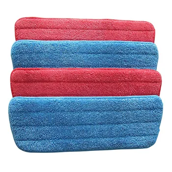 

4 Pack Microfiber Mop Replacement Heads ,Flat Mop Replacement Cloth,for Wet Dry Mops ,Blue and Red
