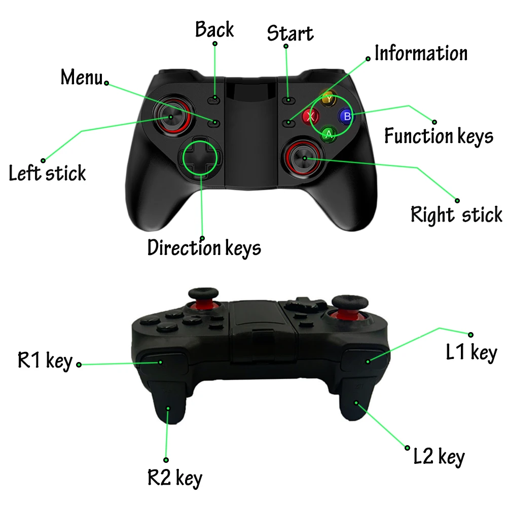 Bluetooth Gamepad Game Pad Pubg Mobile Joystick For Android Cell Phone Trigger Controller Smartphon