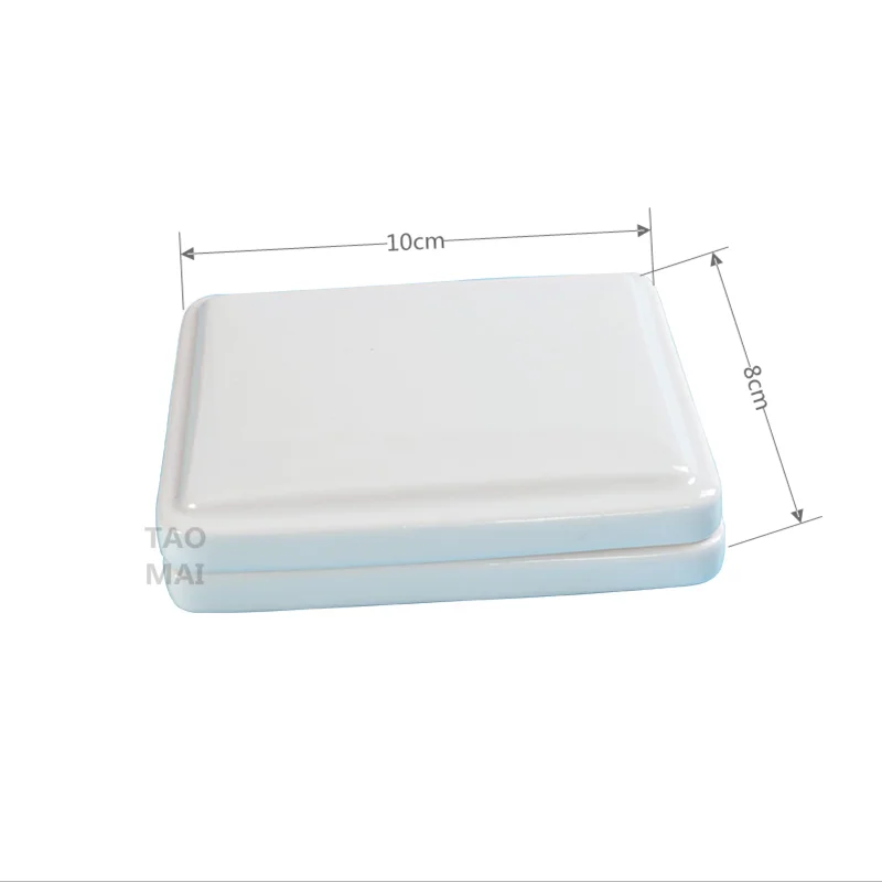 Ceramic Mini Moisturizing Palette with Lid 12-hole Grid Watercolor Paint  Palette Handmade White Porcelain Art