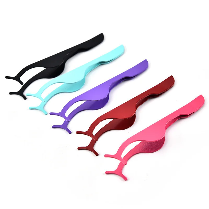 1pcs Eyelash Extension Auxiliary Clamp Clips Plastic Eyelashes Extension Tweezers Practice Beauty Eye Lash Makeup Tools Eyelash Tweezers
