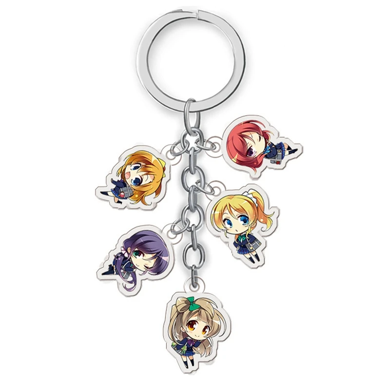 Anime Key Chain Lovelive keychain Minami Kotori charm Pendants Keyring Cosplay Kousaka Honoka Yazawa Nico