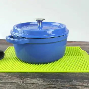 

New Silicone Table Placemat Premium Heat Resistant Drying Mat Dish Cup Pad Dinnerware Mat Tableware Dishwasher Kitchen Accessori