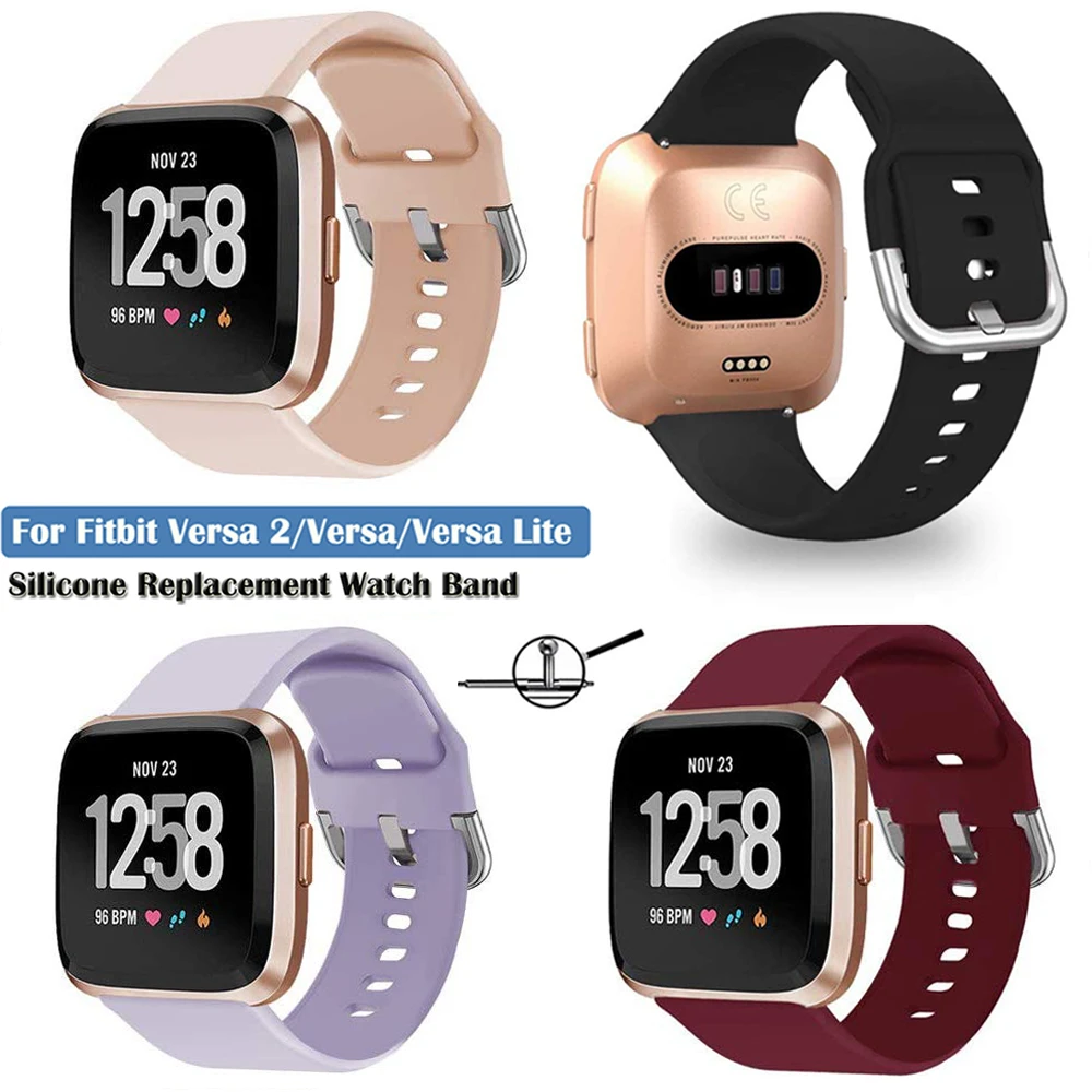Сменный Браслет для Fitbit Versa 2 ремешок из мягкого силикона водонепроницаемые