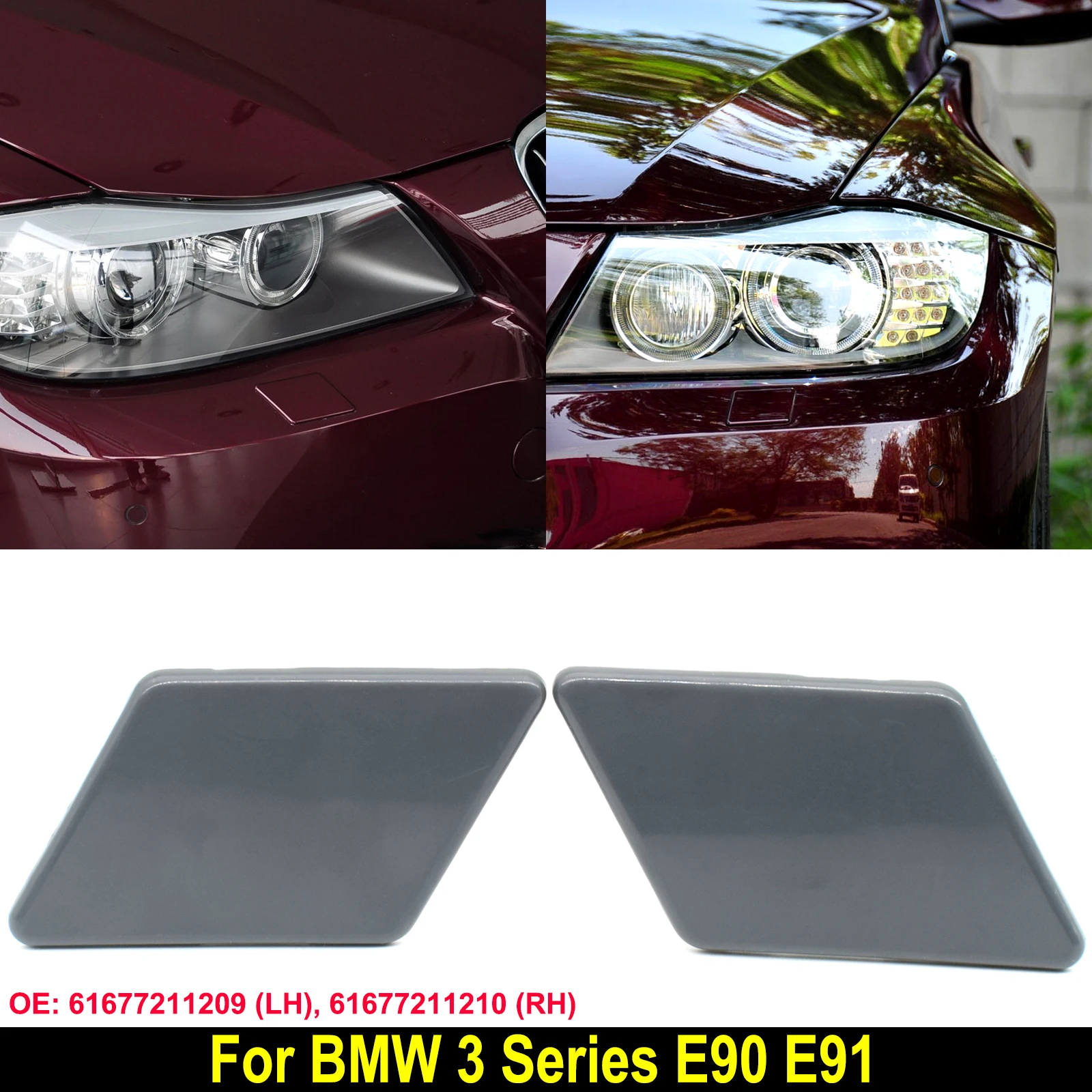 Для BMW E90 E91 328xi 320i 325i 335i 325xi насадка омывателя переднего бампера фары R &amp L крышка