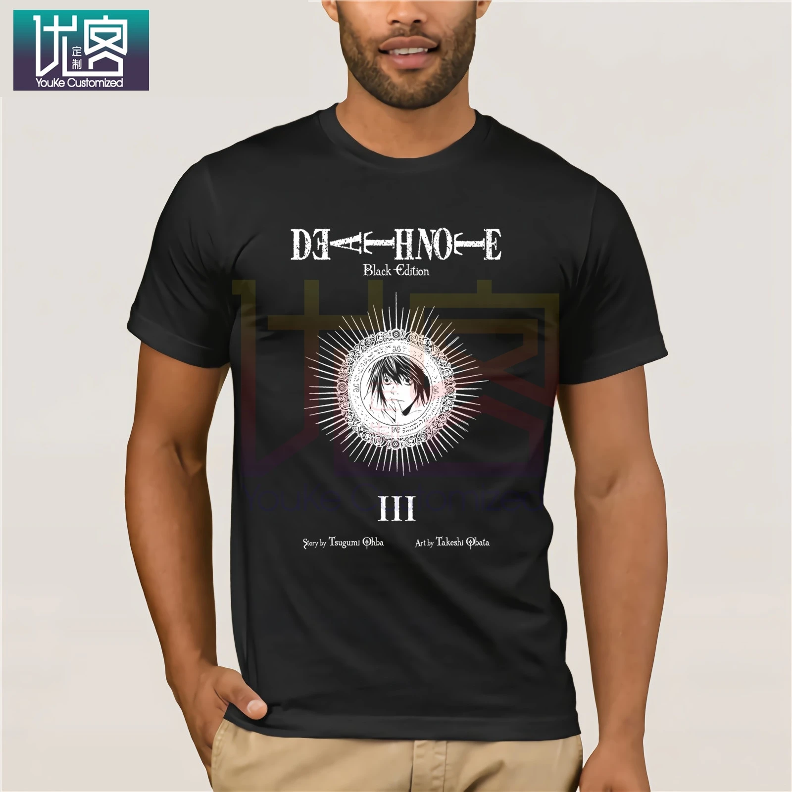 

Death Note L Lawliet T-Shirt Clothes Popular T-Shirt Crewneck 100% Cotton Tees Amazing Short Sleeve Unique Vintage Crew Neck