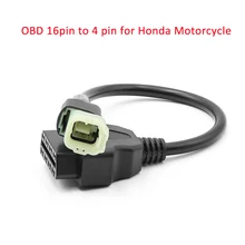 

2022 Newest OBD Motorcycle Cable For Honda 4 Pin Diagnostic Cable 4Pin to OBD2 16 Pin Adapter