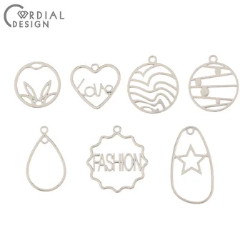 

Cordial Design 100Pcs Jewelry Accessories/DIY Pendant/Irregular Shape/Hand Made/Rhodium/Earring Findings/Jewelry Making/Charms