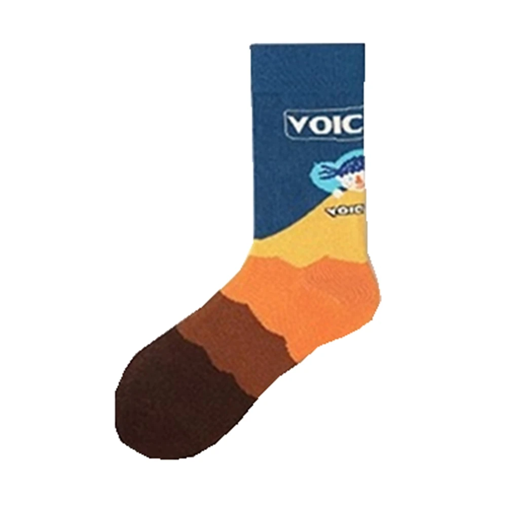 Женские осенне-зимние милые носки с рисунками из мультфильмов, с маленькими животными, Harajuku, японские повседневные забавные носки, angry birds, счастливые цветные носки - Цвет: T
