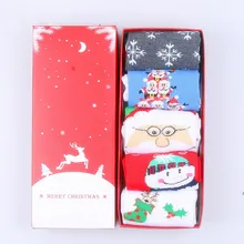 5 пар модных Для мужчин Для женщин унисекс Повседневное Рождество средней длины с принтом высокое качество модные забавные chausettes femme# T