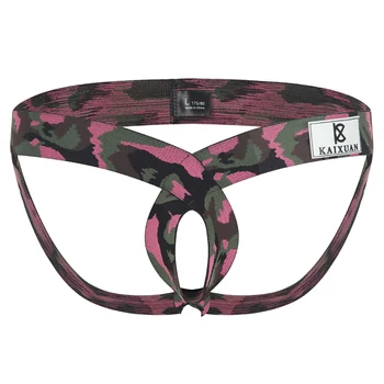 

Men's G-Strings Sexy Low Rise Camouflage Briefs Jock Strap T-Back Thong G-String Clothes Underwear Male Underpants New