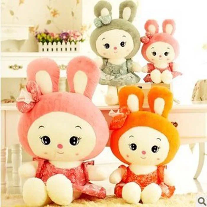 

Birthday Gift for a Girlfriend da yan tu Doll Large Size Plush Toy Rabbit Floral Skirt Rabbit Doll