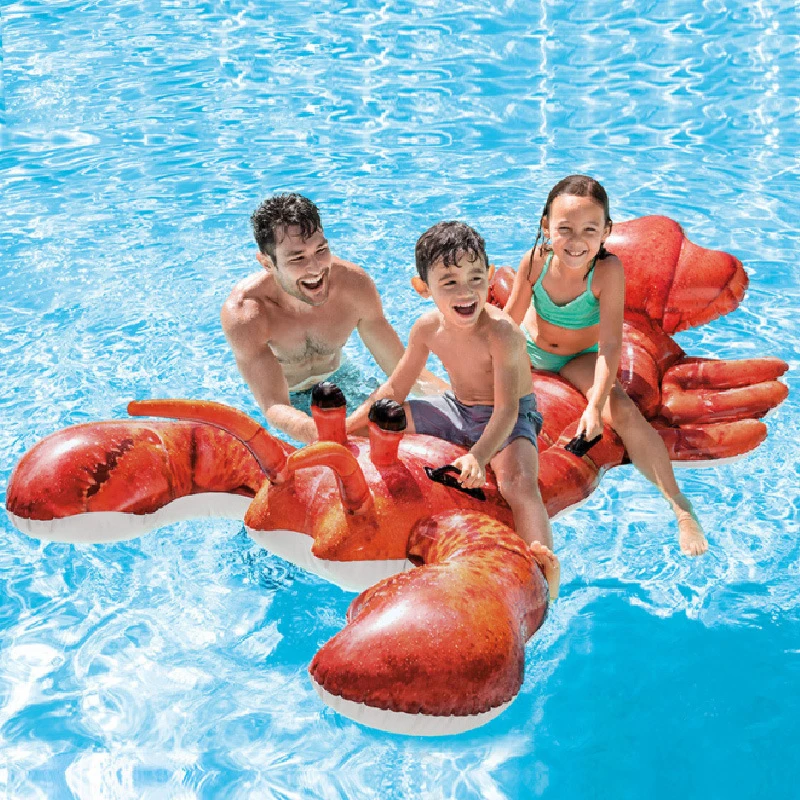 WolFAce Fun Shaped Lobster Inflatable Child Ride Summer Inflatable Swimming Pool Water Hammock Air Mattresses Cushion Beach сингл альбом hi l summer ride