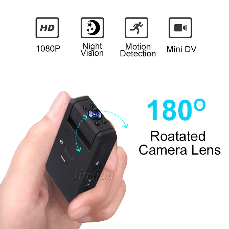Мини камера ночного видения HD 1080P 10 часов работы с датчиком движения|Компактные