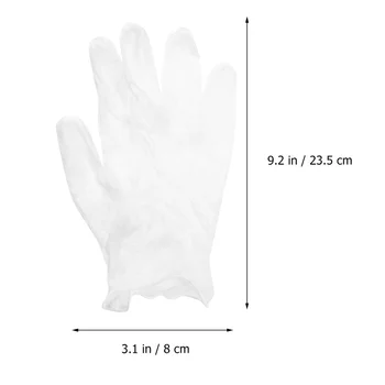 

50pcs PVC Disposable Clear Gloves Hair Coloring Gloves Hair Dye Protective Glove for Home DIY Use (Small)
