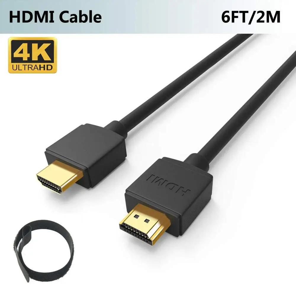 

FOINNEX Slim HDMI 1.4 Cord 4K Thin HDMI Cable 6ft for Nintendo Switch, PS3, PS4, PS4 Pro, Xbox One, Xbox 360, Roku to HDTV