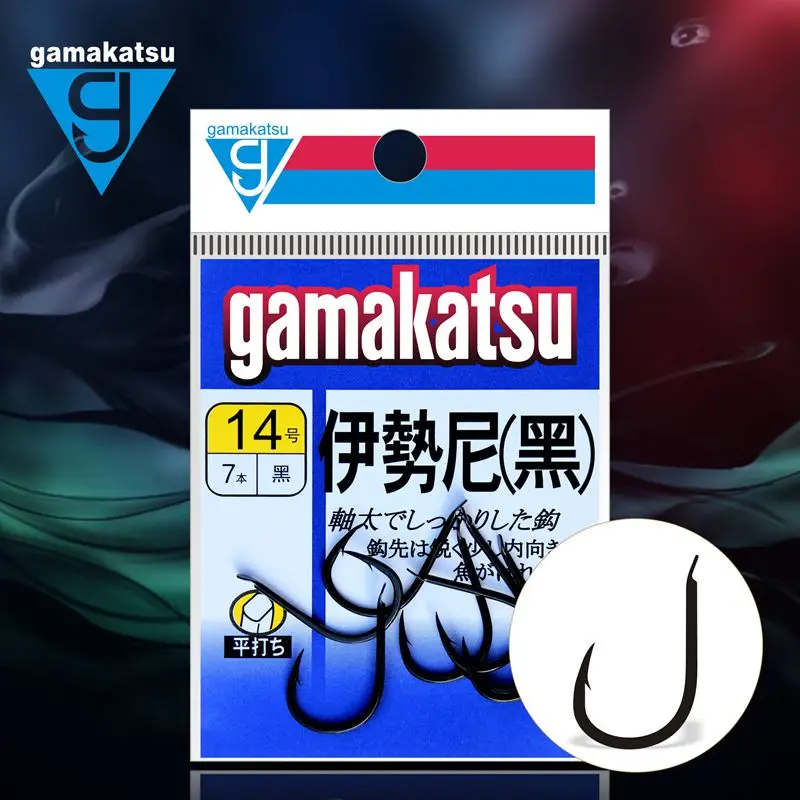 Высококачественные японские крючки с бородкой Gamakatsu черные Крючки из