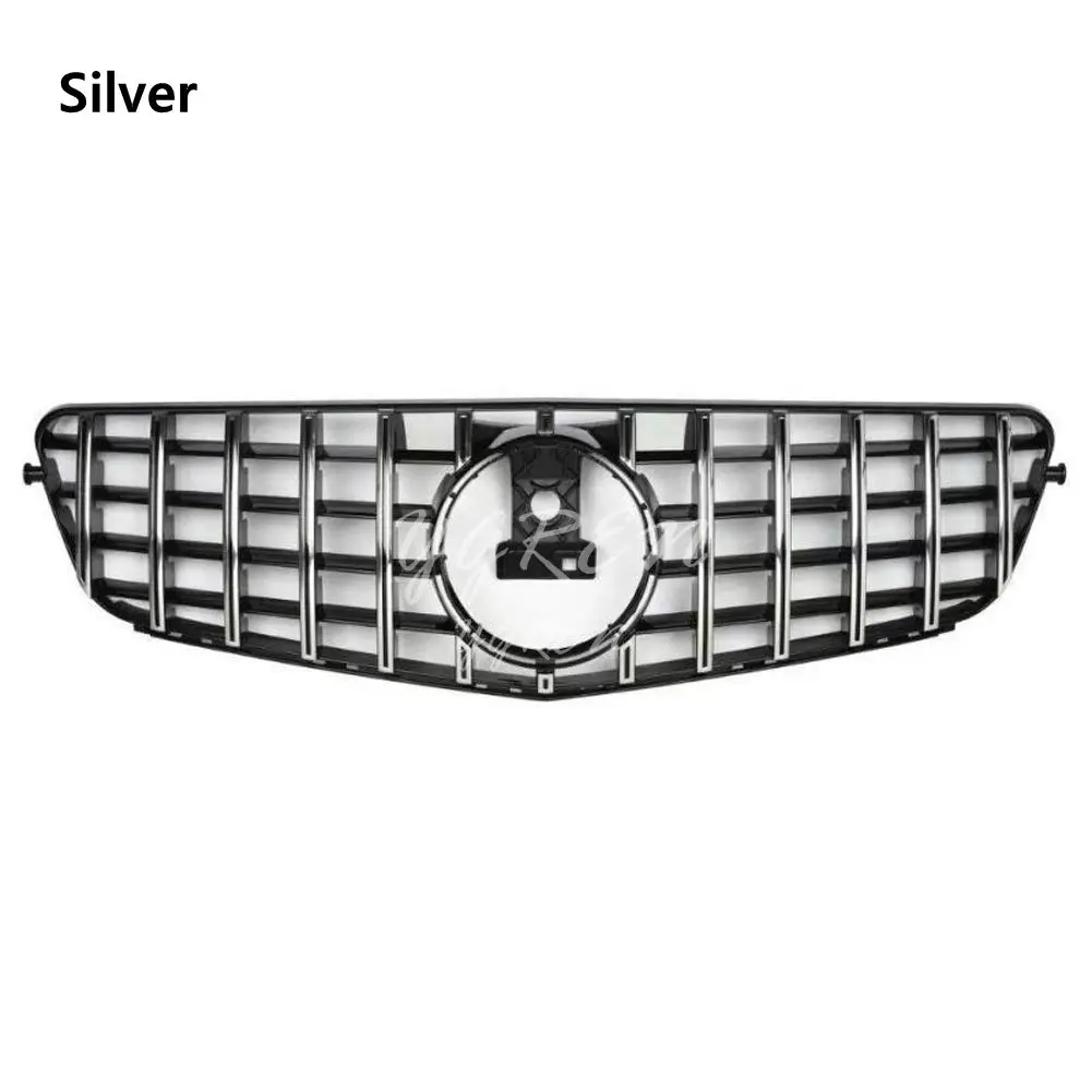 ABS GTR Стиль передняя решетка подходит для Mercedes C Класс W204 C180 C200 C250 C300 2008 - Цвет: Серебристый