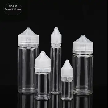 

10ml 15ml 30ml 50ml 60ml 100ml 120ml E Liquid Dropper Bottles white cap PET material Empty Plastic Squeezable Eye Liquid Dropper