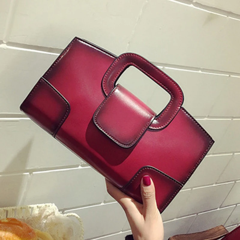 

Retro Pu Chain Flap Women Handbags Fashion Chain Ladies Shoulder Bags Gradient Casual Handbags Chic Crossbody Messenger Bag