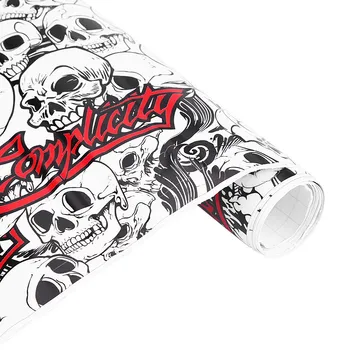 

Car waterproof Cartoon Skull Graffiti Bomb Sticker Wrap Sheet Roll Decals Film for car motorcycle notebook cell phone 50 * 150cm
