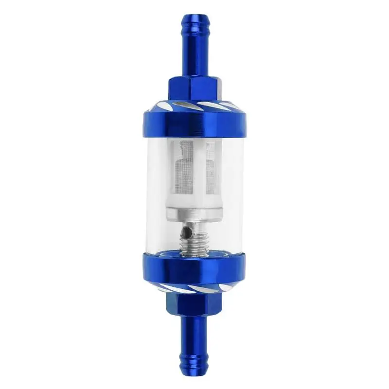 8mm CNC Gas Fuel Oil Filters Fuel filter Motorcycle Accessories For ATV Dirt Pit Bike Automobile Motor Filtro Dos Sonhos Aceit - Цвет: Синий