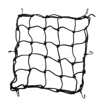 

16"x16" Black Bungee Cargo Net, Helmet Luggage Netting with 6 Hooks, for Motorcycle Bike Paddleboard Canoe Moped ATV