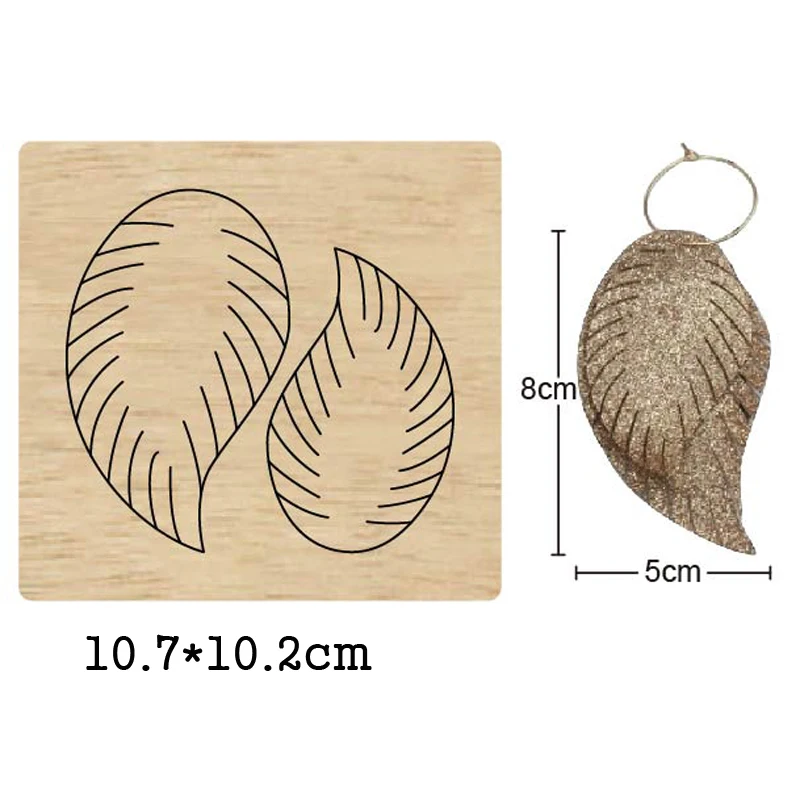 

Leaves shape earring wooden die handmade 2020 Crafts Stencil For DIY Scrapbooking /photo Cards Embossing Cutting Dies