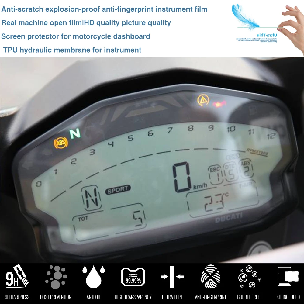 Motorcycle Cluster Scratch Protection Film Screen Protector for Ducati Panigale 899 Panigale 959 1199 1299