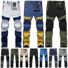 Новые мужские флисовые треккинговые походные брюки зимние уличные водонепроницаемые флисовые походные мужские спортивные лыжные брюки для охоты рыбалки