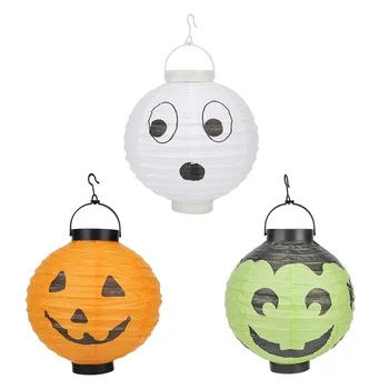 

20cm Round Expression Festival Paper Lantern Reusable DIY Hanging Ball Lamp