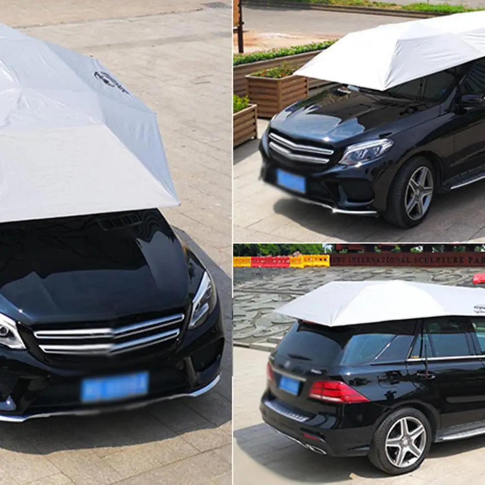 

Semi-automatic Car Hydraulic Pressure Tent Umbrella Foldable Anti-UV Car Movable Carport Sun Shade Canopy Cover Universal
