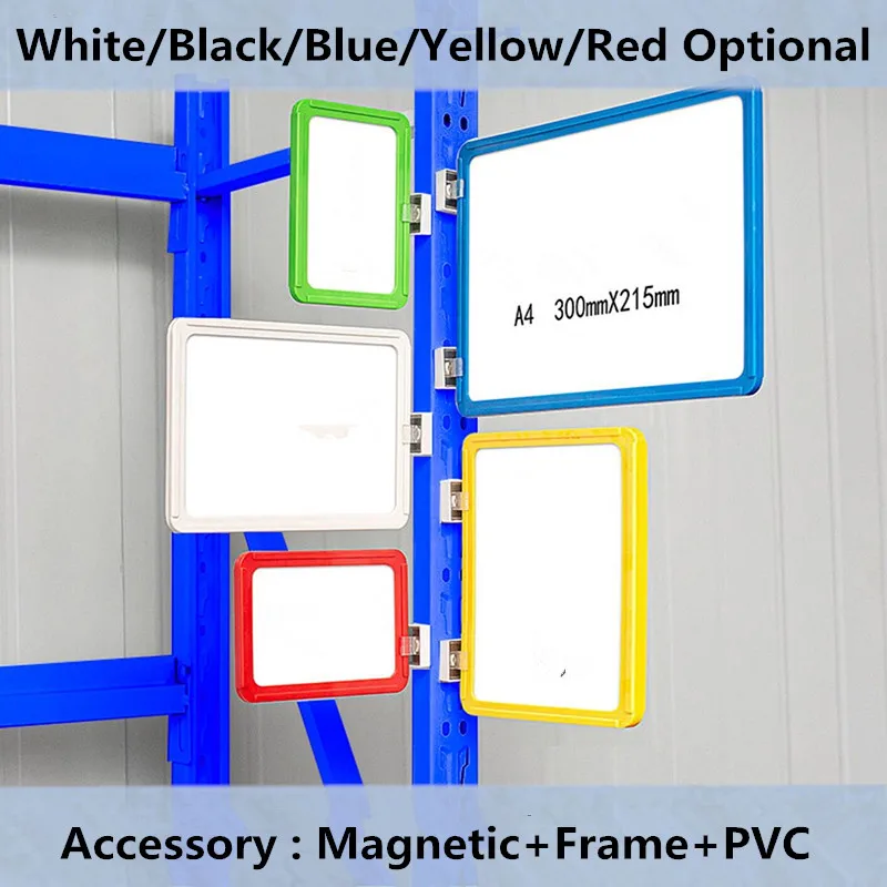 A4 Plastic Magnetic Shelf Labels Sign Holder Display Frame Supermarket Product Price Tag Holder Display Board