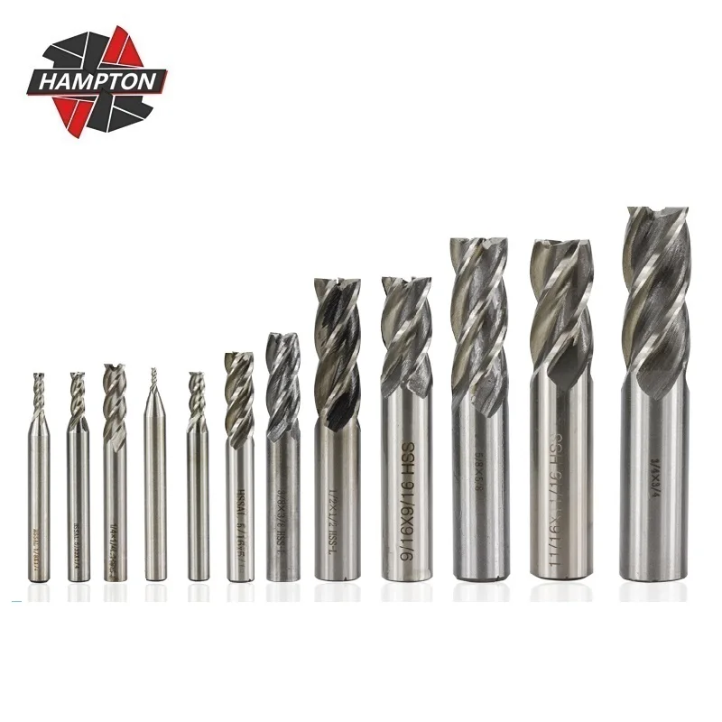 

1pc 4 Flute HSS End Mill 1/16-3/4 Imperial Straight Shank End Mill Standard Router Bit CNC Machines Cutter Carbide Milling Cutte