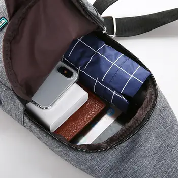 

2020 free shipping Fashion Men Outdoor Cycling Zip Crossbody Shoulder Bag Chest Pack with USB Port Black friday