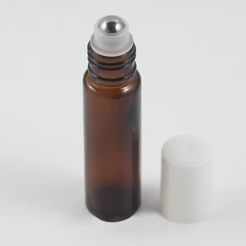 

10ml Amber Glass Roll On Bottle With Stainless Steel Roller,Eye Serum Roll On Bottle
