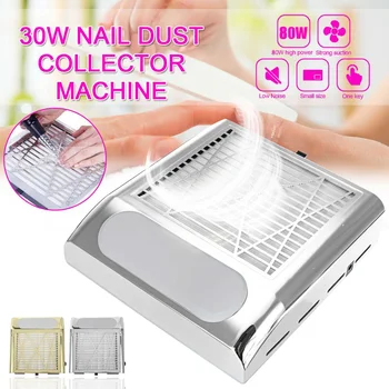 

EU/US Plug Nail Dust Suction Collector 80W Nail Fan Art Salon Suction Dust Collector Machine Vacuum Cleaner Fan