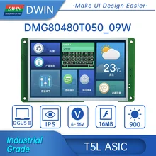 

DWIN 5 Inch 800x480 Resolution Display Moudle UART Highlighting Industrial HMI IPS TFT Touch Screen DMG80480T050_09W