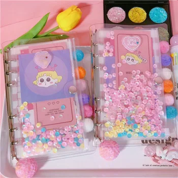 

Kawaii Girl Diary Notebook Journals Korean Spiral Ring Planner Organizer Workbook Transparent DIY Weekly Notepad Travelbook Cute