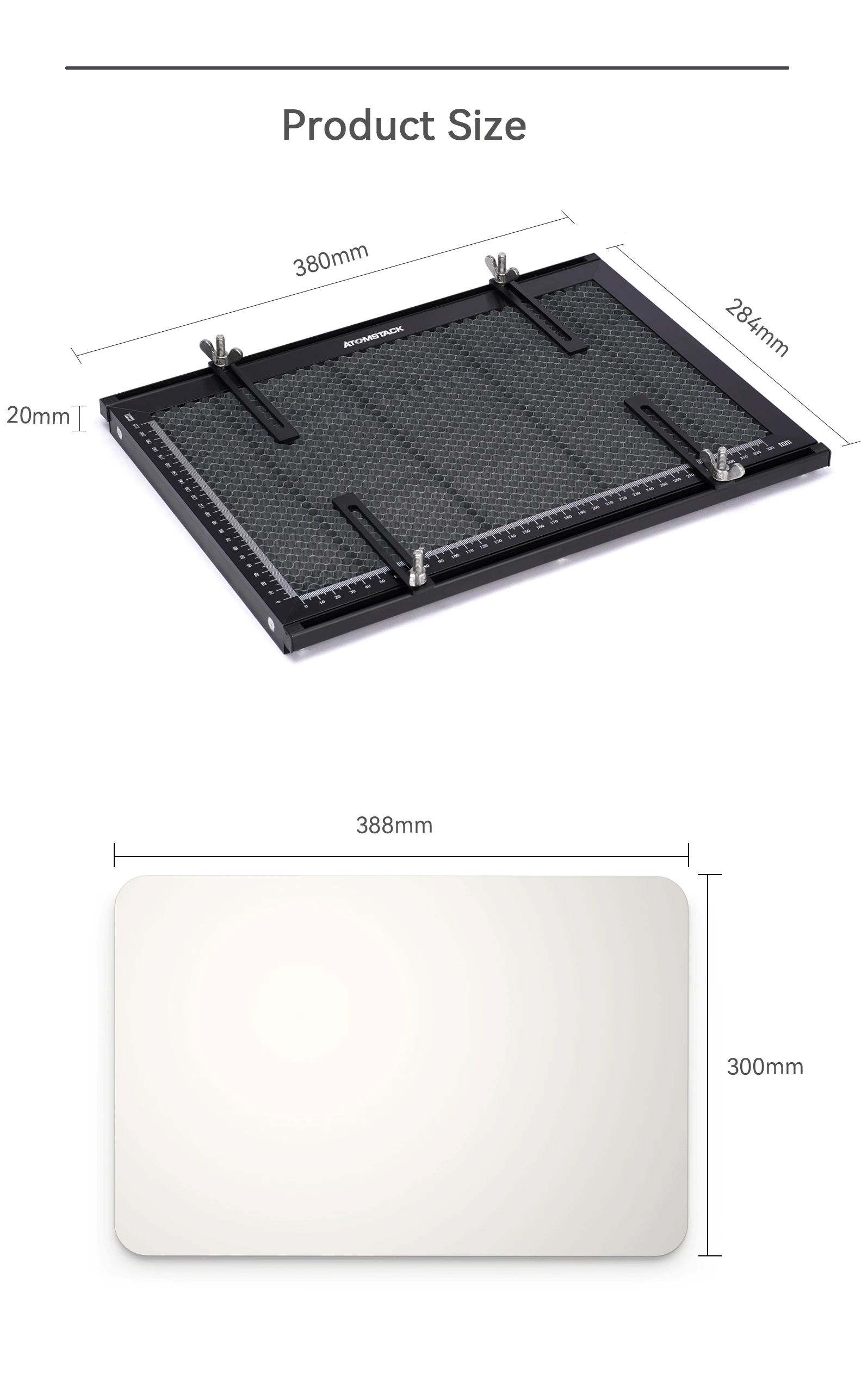 printer motor ATOMSTACK Laser Cutting Honeycomb Board Engraving Working Platform 380x284x20mm for CO2 or Diode Laser Engraver Cutting Machine 3d printed motor